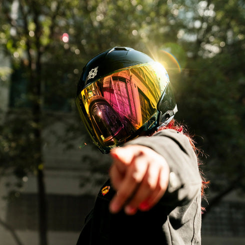 Casco Abierto Emerald 3/4 Sparkle Negro Acabado Brillante Logo Mercado Pago Hasta 20% OFF con Meses sin Tarjeta.